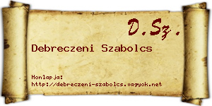Debreczeni Szabolcs névjegykártya